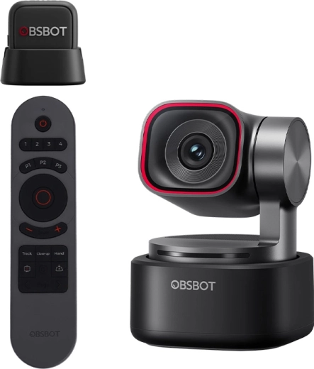 OBSBOT Tiny 3 MIC Combo webcam met afstandsbediening en draadloze microfoon