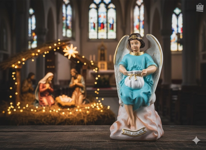 Engel – spaarpot van polyresin 38 cm