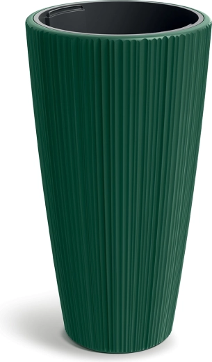 Bloempot ORO 39 cm donkergroen met uitneembare inzet