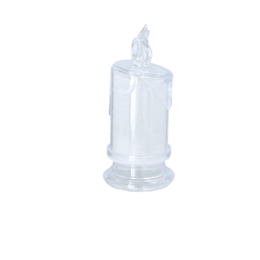 Halftransparante LED-kaars 14,5 cm