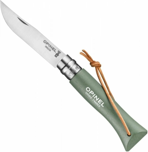 Opinel N°06 Trekking zakmes, saliegroen, 7 cm