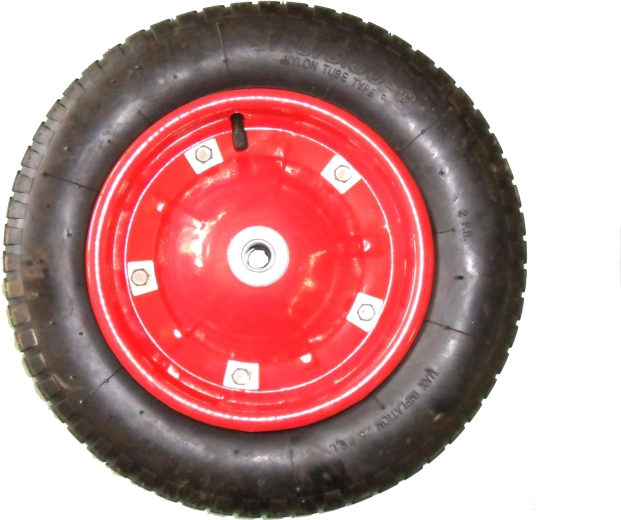 Opblaasbaar wiel voor kruiwagen 370 mm, asgat 16 mm