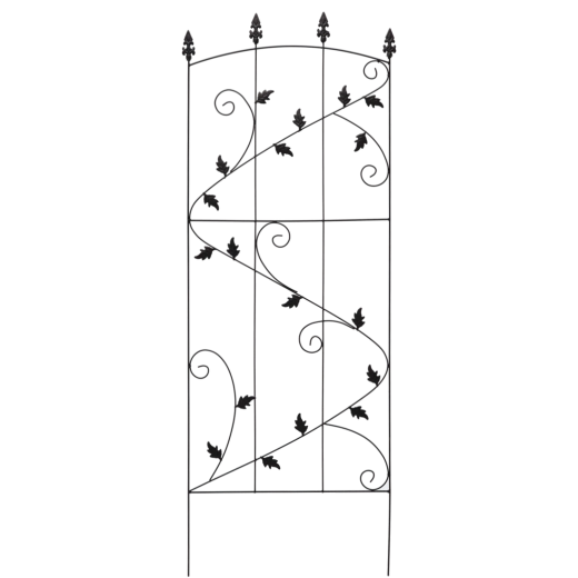 Metalen tuinsteun voor klimplanten 60 × 167 cm – zwart