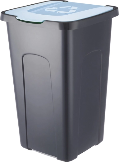 Afvalscheidingsbak 50 l zwart/bruin pastel