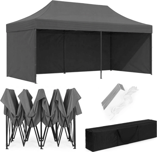 Automatische partytent voor de tuin 3×6 m, grijs, MultiGarden