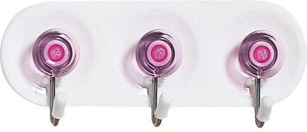 Zelfklevende kapstok met 3 haken, plastic en metaal, mix van kleuren 11 × 4 cm