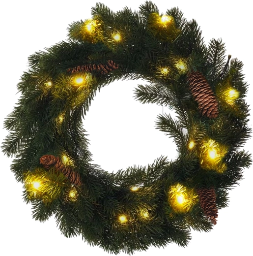 Solight kerstkrans met ledverlichting 40 cm