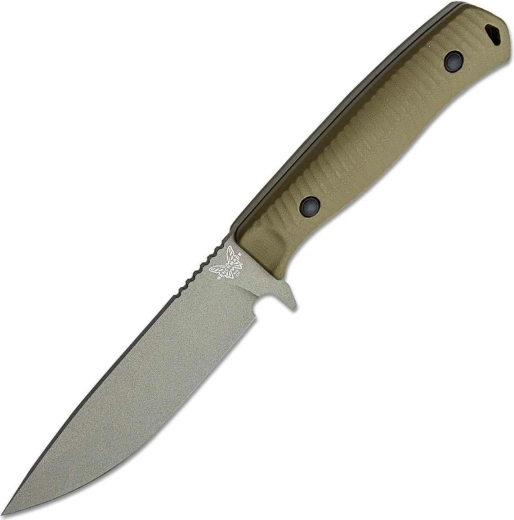 Benchmade Anonimus outdoor mes met vaste G10-lemmet, grijs/olijfgroen, Boltaron schede