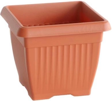 Vierkante bloempot 15 × 15 cm, hoogte 13 cm