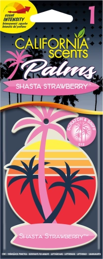 Hangende autoparfum California Scents Palm Shasta Strawberry
