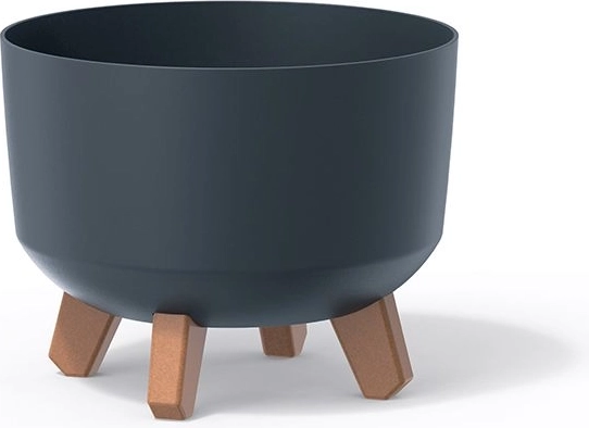 Bloempot op pootjes Gracia, diameter 20 cm, antraciet
