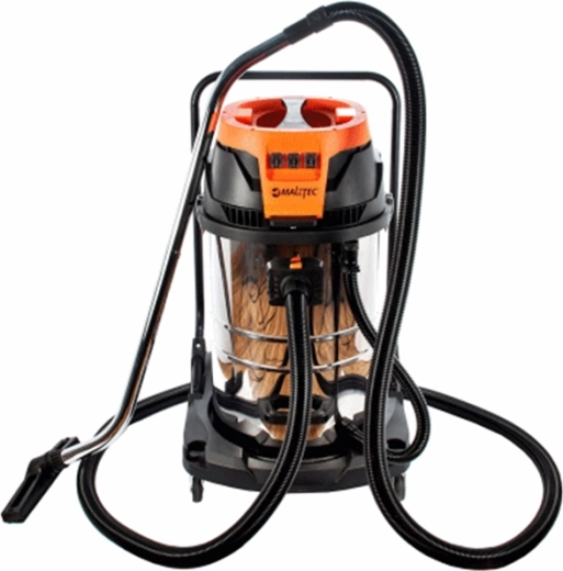 Maltec TurboVac industriële stofzuiger 3000 W, 80 l INOX
