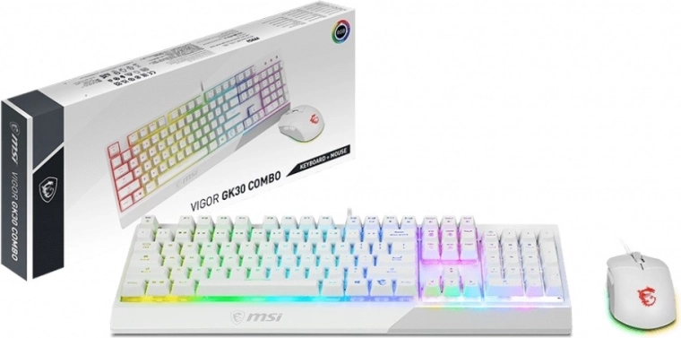 Gaming set Vigor GK30 witte toetsenbord en muis