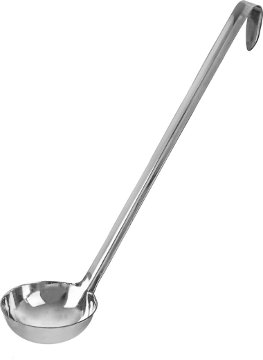 Roestvrijstalen soeplepel 45 ml, 26 cm