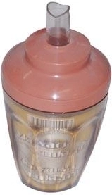 Doseersuikerstrooier van kunststof 11 cm, transparant