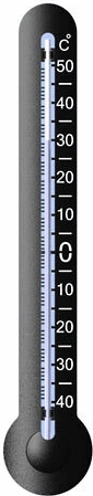 TFA analoge binnen- en buitenthermometer, zwart kunststof