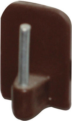 Zelfklevende vitragehaak bruin, kunststof + metaal, verpakking 100 stuks