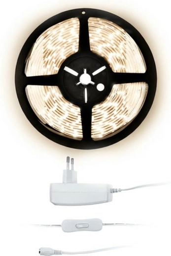 Solight LED-strip 5 m met adapter 12 V, neutraal wit 4000 K, IP20