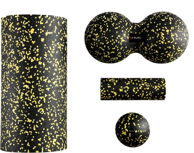 HMS massageset voor myofasciale release, zwart‑geel