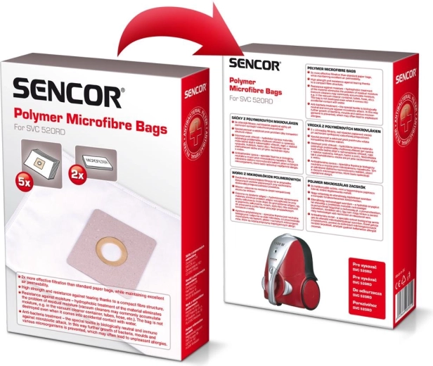 Sencor microvezel stofzuigerzakken voor SVC 520, 5 stuks
