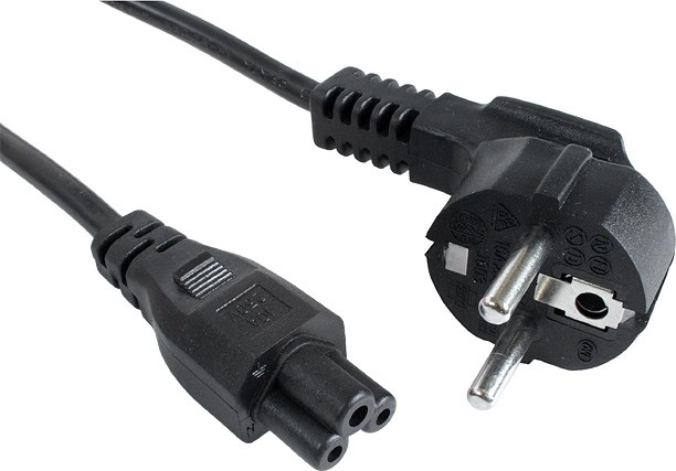 Voedingskabel voor laptop met C5-connector (klavertje) 1,8 m