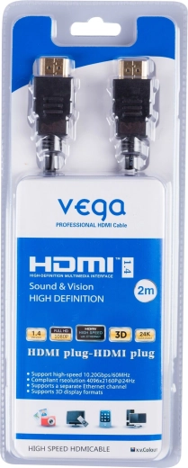 HDMI-kabel Vega 2 m met ondersteuning voor 4K, 3D en Ethernet