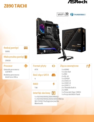 Moederbord Z890 TAICHI ATX
