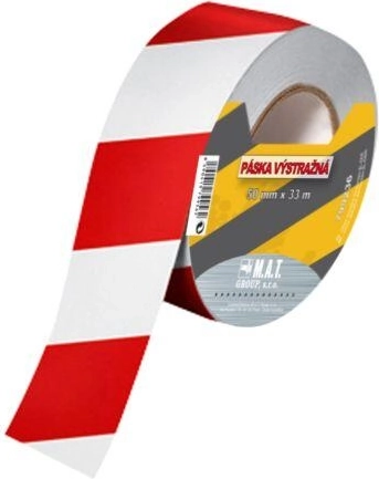 Waarschuwingslint 75 mm x 250 m wit‑rood