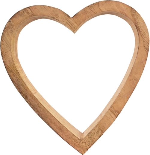 Hartdecoratie van mangohout 20 × 20 cm