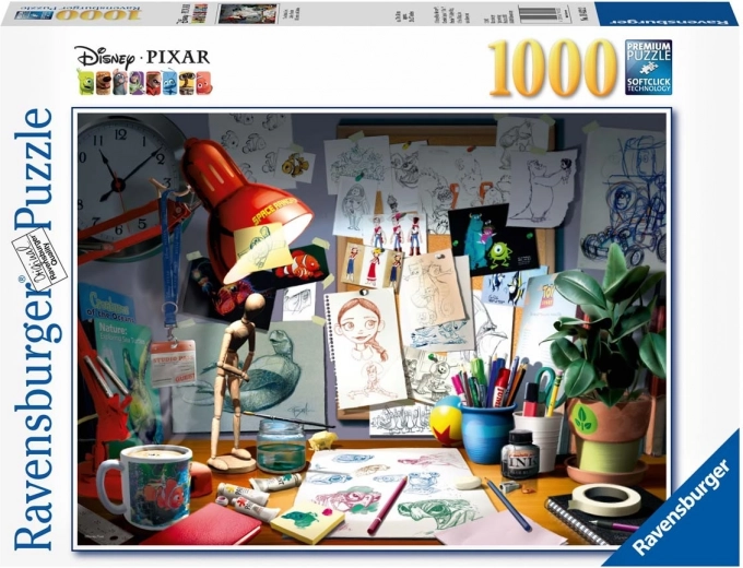 Puzzel Disney Pixar Bureau van de Kunstenaar 1000 stukjes