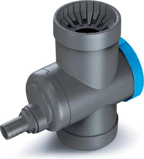 Regenwaterafleider Rain collector met filter voor regenton, lichtgrijs