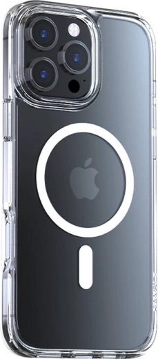 Torras Diamond‑Mag hoesje voor iPhone 16 Pro Max transparant