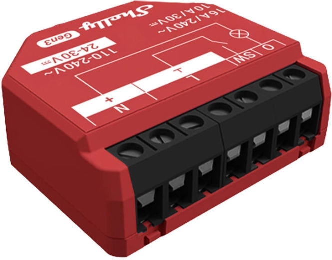 Shelly slimme relaismodule met verbruiksmeting met wi‑fi en bluetooth