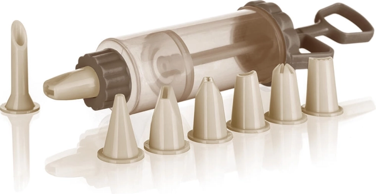 Pistoolspuit voor gebak Culinaria, 20 cm, 8 opzetstukken