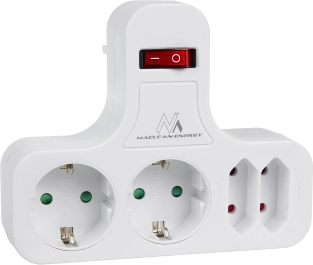 Stekkerdoosverdeler met schakelaar type F (Schuko) – 4 stopcontacten