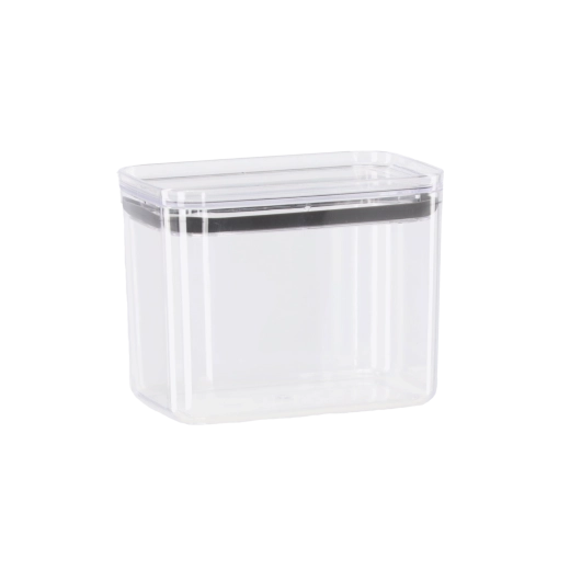 Rechthoekige acryl opbergdoos 1,5 l met stevig deksel