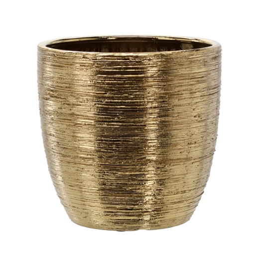 Keramische bloempot hoes 30 × 30 × 29,5 cm goud