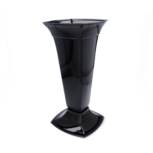 Hoge zwarte grafvaas Etna van Lamela
