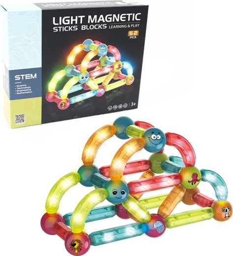 Lichtgevende magnetische bouwset 52 stuks