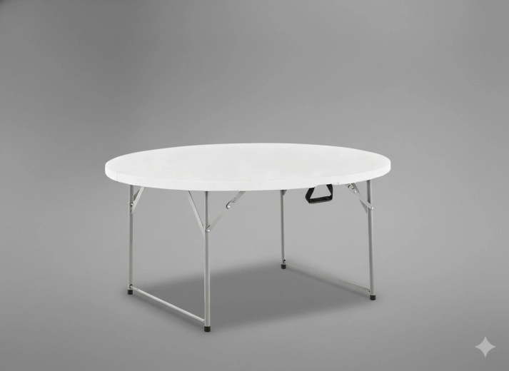 Inklapbare ronde cateringtafel 180 × 74 cm wit