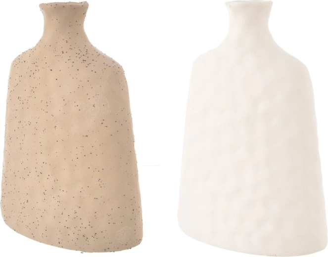 Aardewerken vaas 13 × 7 × 18 cm (2 varianten)