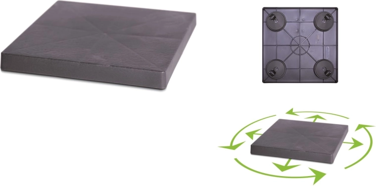 Rijdbare onderzetter voor bloempotten 39 cm antraciet