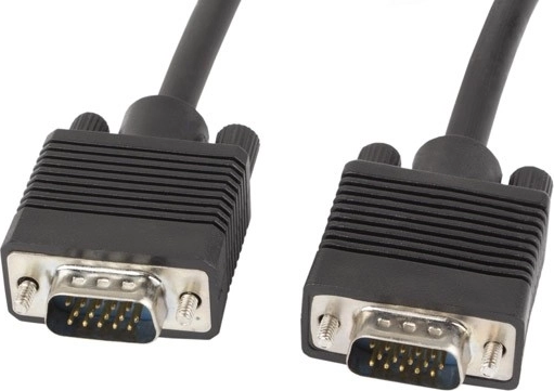 VGA-kabel 1,8 m met dubbele afscherming en ferrieten, zwart