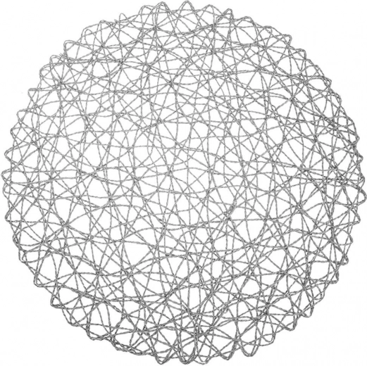 Papieren ronde onderlegger grijs 35 cm