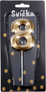 Partykaars cijfer acht goud