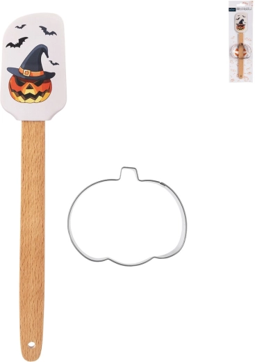 Halloween-siliconen spatel met pompoenuitsteker