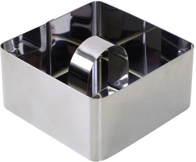 RVS vierkante voedselring Toro 8 cm
