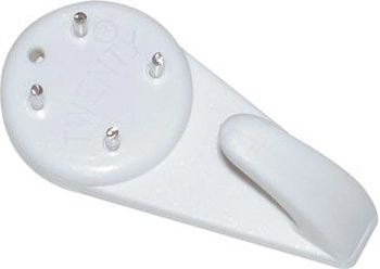 Haak TWENTY Maxi II, kunststof, wit, 3 stuks