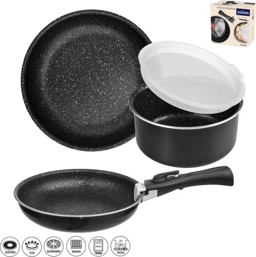 Orion grande combi pannenset met afneembare handgreep en deksel, 5-delig