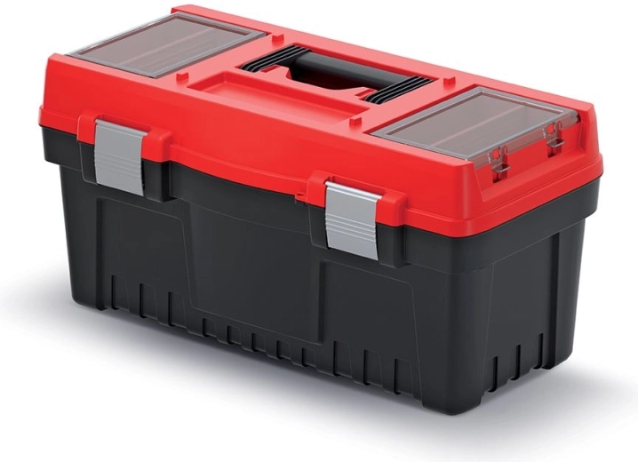 Gereedschapskoffer met metalen sloten EVO 548 × 274 × 286 mm – rood